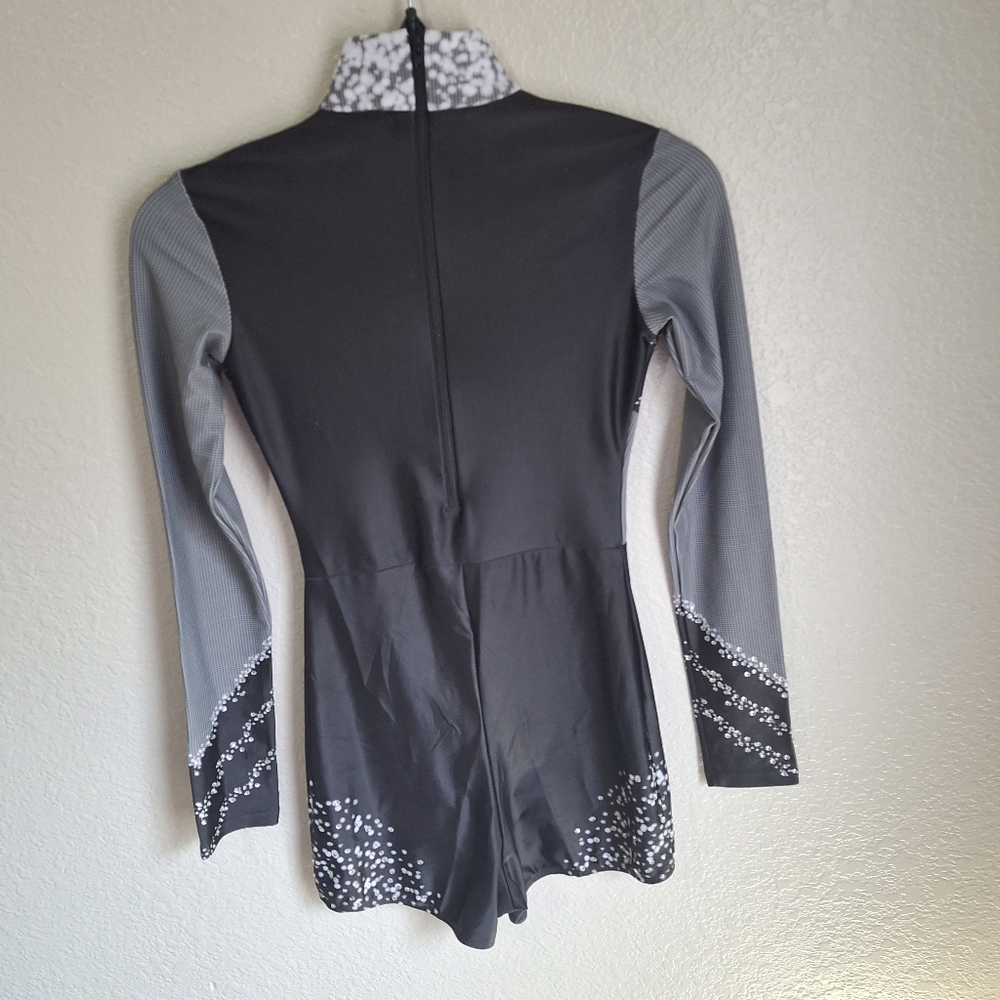 Dancer Girl XS Silver Star Glitz Pom Team Competition Leotard Costume - Picture 5 of 5